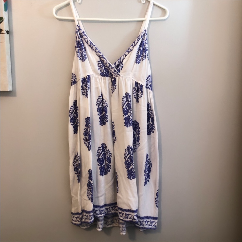 Blue and White Patterned Sundress